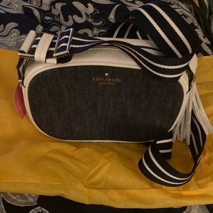 Kate Spade -White/Denim Crossbody Camera bag